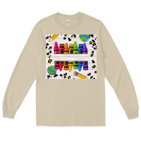 Mushroom Personalized Crayons Long Sleeve Tee - texasbilliewilder