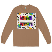 Toasted Coconut Personalized Crayons Long Sleeve Tee - texasbilliewilder