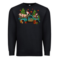 Black christmas farm animals truck Premium Sweatshirt - Jasminsmagicworld