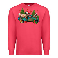 Cardinal christmas farm animals truck Premium Sweatshirt - Jasminsmagicworld
