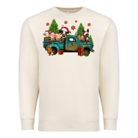 Sandshell christmas farm animals truck Premium Sweatshirt - Jasminsmagicworld
