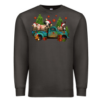 Smoke christmas farm animals truck Premium Sweatshirt - Jasminsmagicworld