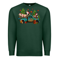 Sports Green christmas farm animals truck Premium Sweatshirt - Jasminsmagicworld