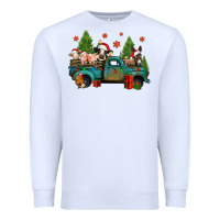 White christmas farm animals truck Premium Sweatshirt - Jasminsmagicworld