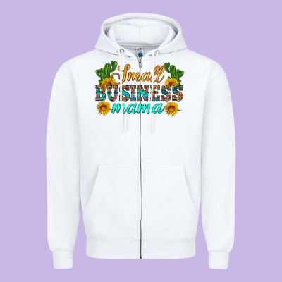 Small Business Mama Zipper Hoodie Designed By Hra Design Shop