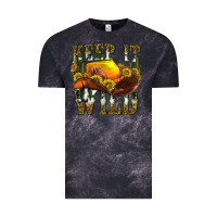 Cloud Black keep it wild western Vintage Tee - texasbilliewilder