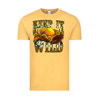 Vintage Mustard keep it wild western Vintage Tee - texasbilliewilder
