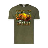 Vintage Olive keep it wild western Vintage Tee - texasbilliewilder