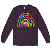 Plum autism rainbow Long Sleeve Tee - Zillion Design Studio