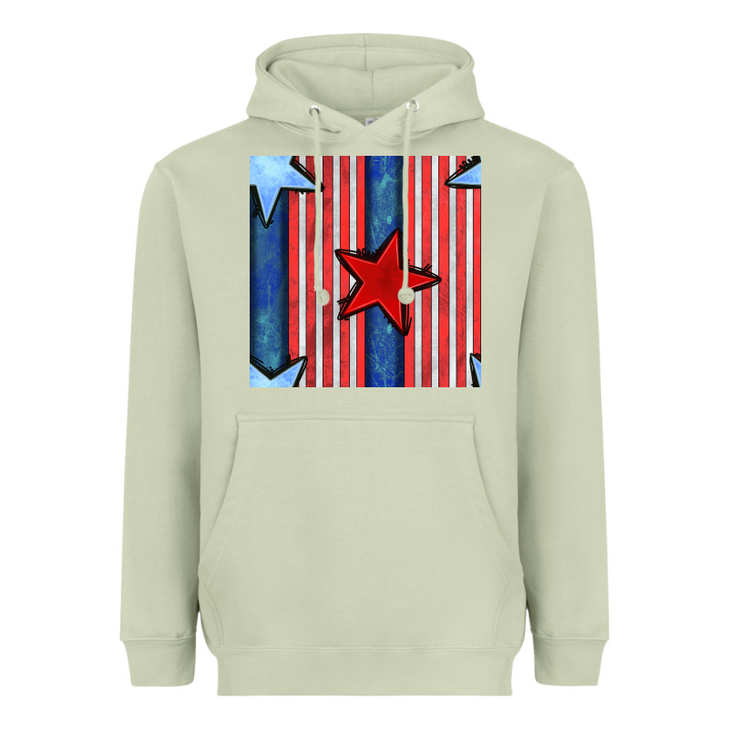 4th Of July Stars And Stripes Seamless Pattern Heavyweight Hoodie by BundleAndBundleShop | Teevron
