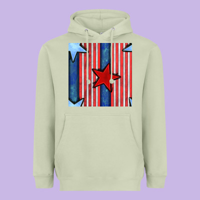 4th Of July Stars And Stripes Seamless Pattern Heavyweight Hoodie Designed By Bundleandbundleshop