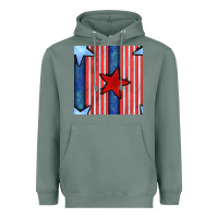 Sage 4th of july stars and stripes seamless pattern Heavyweight Hoodie - BundleAndBundleShop