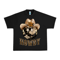 Black howdy smiley face Urban Heavy Tee - BarkalooDesign