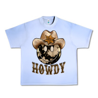 Grape Ice howdy smiley face Urban Heavy Tee - BarkalooDesign