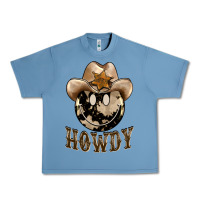 Pebble Blue howdy smiley face Urban Heavy Tee - BarkalooDesign