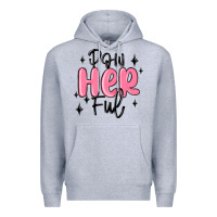 Heather Grey powherful Premium Hoodie - MaliasSmallBusiness