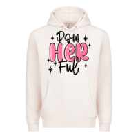 Pale Pink powherful Premium Hoodie - MaliasSmallBusiness