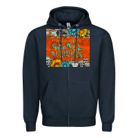 Navy minding my own small business Zipper Hoodie - HRA Design Shop