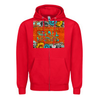 Red minding my own small business Zipper Hoodie - HRA Design Shop