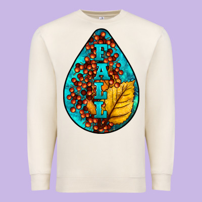 Fall Teardrop Premium Sweatshirt Designed By Lillyallendesigns