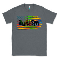 Charcoal Heather autism american flag Classic Tee - Zillion Design Studio