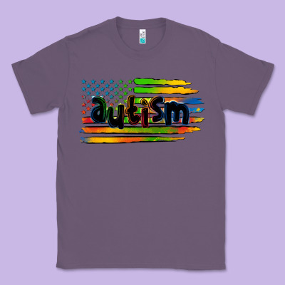 Autism American Flag Classic Tee Designed By Zillion Design Studio