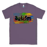 Lavender autism american flag Classic Tee - Zillion Design Studio