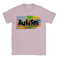 Lilac autism american flag Classic Tee - Zillion Design Studio