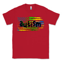Red autism american flag Classic Tee - Zillion Design Studio