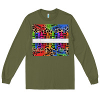 Army Green Personalized crayons Long Sleeve Tee - texasbilliewilder