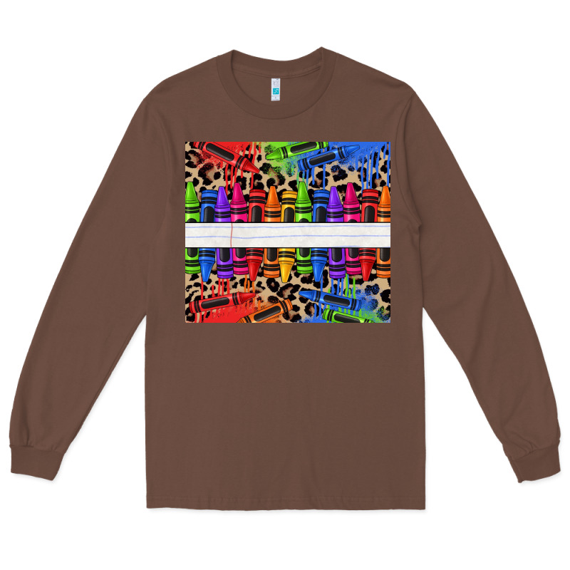 Personalized Crayons Long Sleeve Tee by texasbilliewilder | Teevron