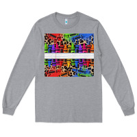Heather Grey Personalized crayons Long Sleeve Tee - texasbilliewilder
