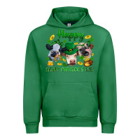 Emerald Happy Saint Patrick'S Day With Clover Urban Hoodie - BundleAndBundleShop