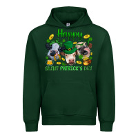 Forest Green Happy Saint Patrick'S Day With Clover Urban Hoodie - BundleAndBundleShop