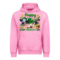 Fuchsia Pink Happy Saint Patrick'S Day With Clover Urban Hoodie - BundleAndBundleShop
