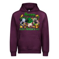 Mauve Wine Happy Saint Patrick'S Day With Clover Urban Hoodie - BundleAndBundleShop