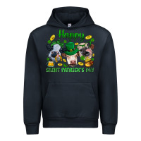 Navy Happy Saint Patrick'S Day With Clover Urban Hoodie - BundleAndBundleShop
