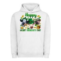 Pigment Lunar Rock Happy Saint Patrick'S Day With Clover Urban Hoodie - BundleAndBundleShop