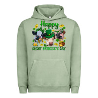 Pigment Oil Green Happy Saint Patrick'S Day With Clover Urban Hoodie - BundleAndBundleShop