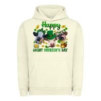 Pigment Pistachio Happy Saint Patrick'S Day With Clover Urban Hoodie - BundleAndBundleShop