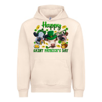 Sandshell Happy Saint Patrick'S Day With Clover Urban Hoodie - BundleAndBundleShop