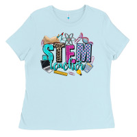 Baby Blue stem teacher Ladies Tee - AdoDesignShop