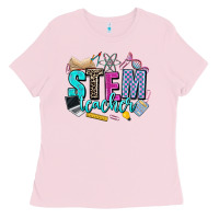 Bubblegum Pink stem teacher Ladies Tee - AdoDesignShop