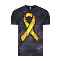 Cloud Black Gold Cancer ribbon Vintage Tee - RanaPortraitStore