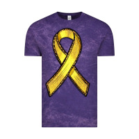 Cloud Purple Gold Cancer ribbon Vintage Tee - RanaPortraitStore