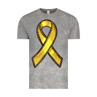 Gold Cancer Ribbon Vintage Tee | Teevron