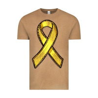 Vintage Camel Gold Cancer ribbon Vintage Tee - RanaPortraitStore