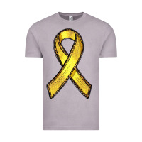 Vintage Zinc Gold Cancer ribbon Vintage Tee - RanaPortraitStore