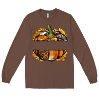 Chestnut Personalized Fall Pumpkin Long Sleeve Tee - texasbilliewilder