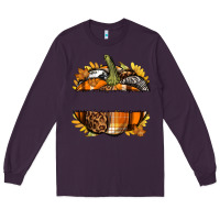 Plum Personalized Fall Pumpkin Long Sleeve Tee - texasbilliewilder